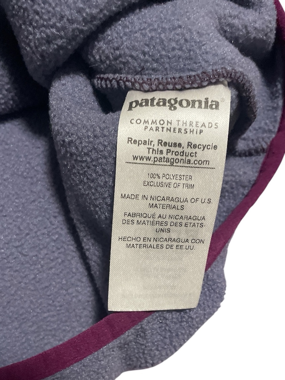 Patagonia Synchilla Snap-T Fleece Pullover Lupine Purple Women’s Size Medium - Picture 6 of 6